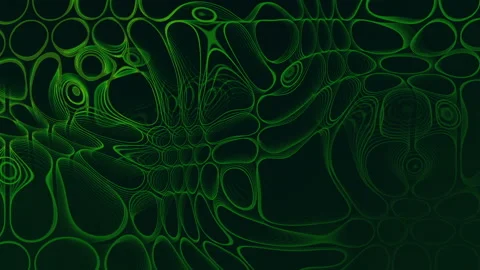 Movement pattern of green geometric shapes contours 3d rendering loop animation Stock Footage 171799884