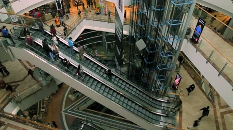 The movement of people in the mall Stock Footage 46226901