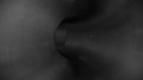 The movement in the pipe. Inside the oil pipeline. Stock Footage 128582345