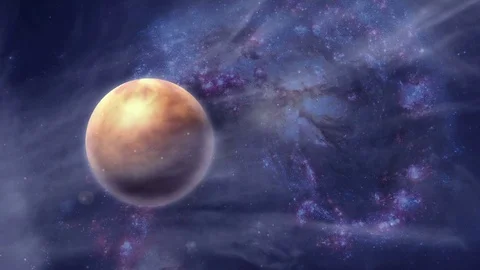 The movement of the planets. Outer space and galaxy. 库存影片 71298155