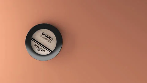 Movement of plastic packaging of compact cosmetic powder. Stock Footage 145745693