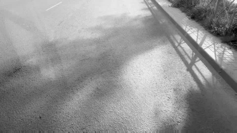 Movement of a POV vehicle through the windshield on asphalt, traveling, driving. Video stock 314073376