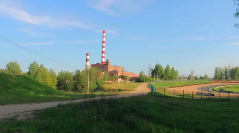 The movement of the power plant Video stock 57325454