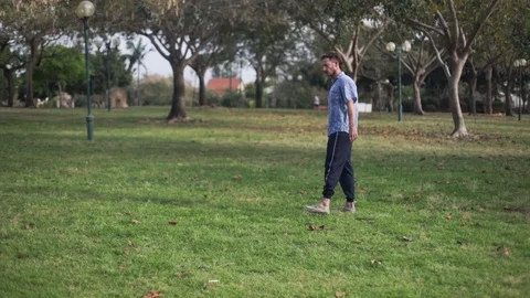 Movement practice in the park Stock Footage 115530559