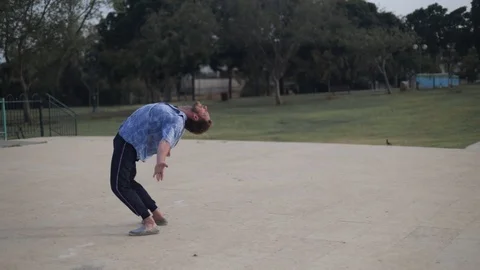 Movement practice in the park Stock Footage 115532131