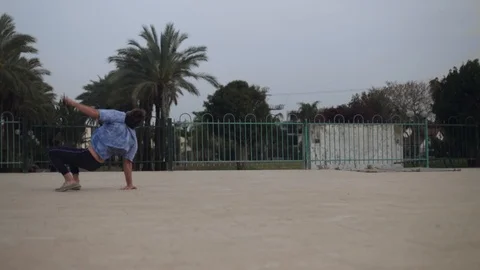 Movement practice in the park Stock Footage 115532396