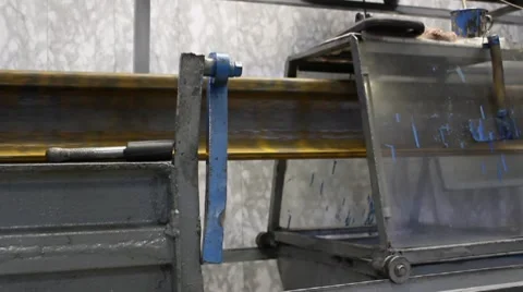 The Movement Of The Rail Line Roller Table Stock Footage 8653980