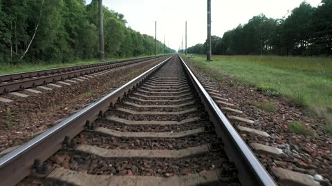 Movement By Railway Tracks Stock Footage 219994625