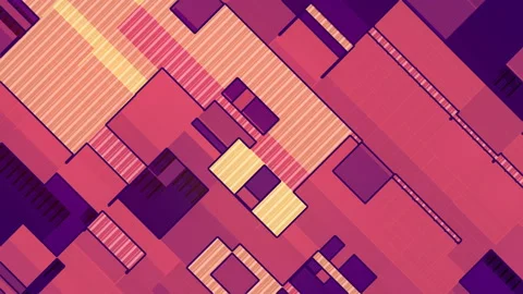 Movement of rectangular shapes, abstract 3D puzzle. 3d render loop animation 4K Stock Footage 135717357