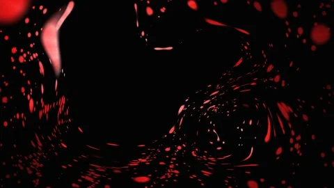 Movement of red drops on a dark background Stock Footage 195885651