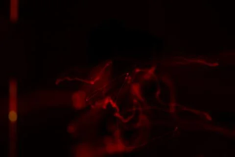 The movement of red light in the dark Stock Illustration