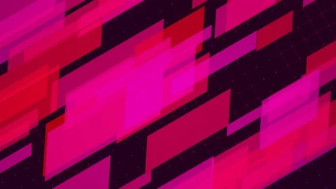 Movement of red rectangles on a grid background. Seamless loop Stock Footage 117335822