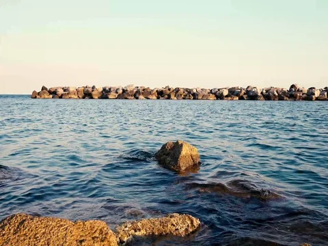 The movement of sea water Stock Footage 77440941