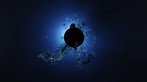 Movement of shining blue particles in black space, fluctuations 스톡 동영상 220504860