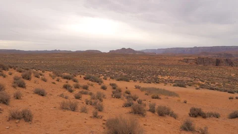A Movement Side View Through The Grand Canyon Desert Land In Arizona, USA Stock Footage 88908113