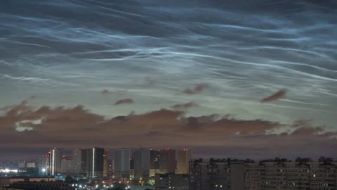 Movement of silvery clouds Stock Footage 157714361