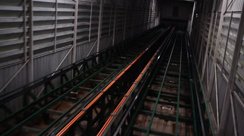 Movement in the single track underground tunnel , Point of view shot. Stock-Footage 51311052
