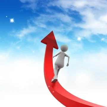 Movement to the sky Stock Illustration