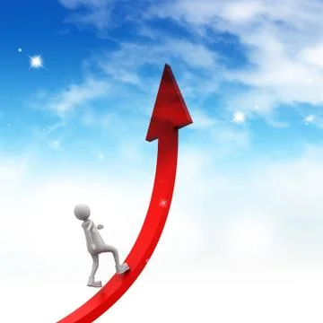 Movement to the sky Stock Illustration