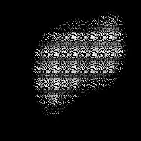 Movement small of black and white squares. Animated matte mask transitions. Stock Footage 69448739