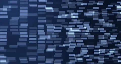 Movement of small rectangular objects on a blue background, looping Stock Footage 230638911