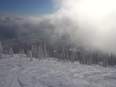 The movement in the snow in the mountains Stock Footage 70926454