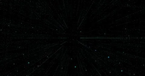 Movement in space of geometrically equidistant points. Backdrop, background Stock Illustration