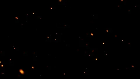 Movement of sparks from fire on a transparent background. Stock Footage 266698404