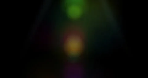 Movement spectacular optic lights with spectrum bokeh on black backgrounds .. Stock Footage 331525480