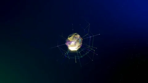 Movement of a sphere in the middle of the screen, for social networks, portfolio Video stock 146609065