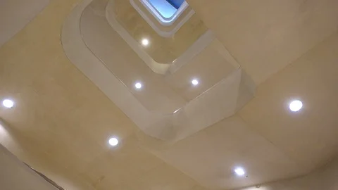 Movement on the spiral staircase. Stock Footage 88835072
