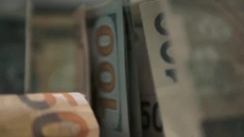 Movement from a stack of dollars Stock Footage 122276717