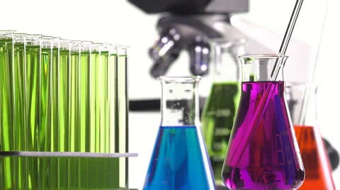 Movement of a stirring rod in an Erlenmeyer flask Stock Footage 64291829