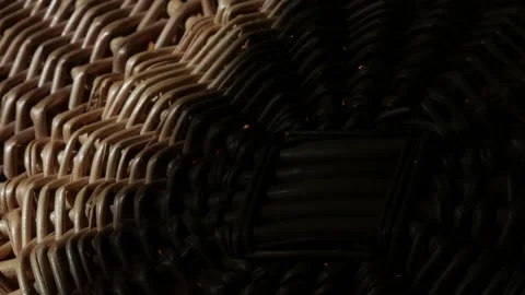 The movement of the sun on a wicker basket. Time Lapse Video stock 171147604
