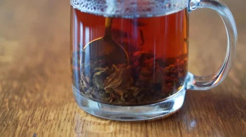 Movement of tea leaves Stock Footage 61113465