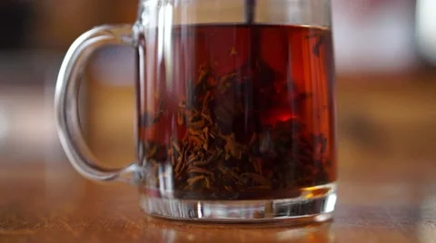 Movement of tea leaves Stock Footage 61540685