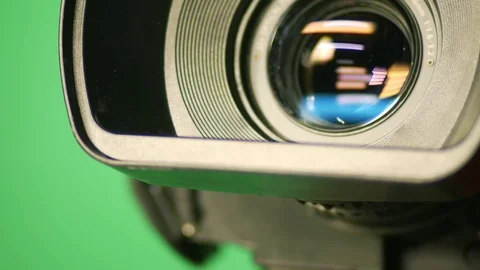 Movement of television camera lens Stock Footage 75825391