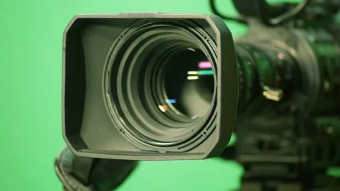 Movement of television camera lens Stock Footage 75825413
