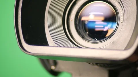 Movement of television camera lens Stock Footage 82221779