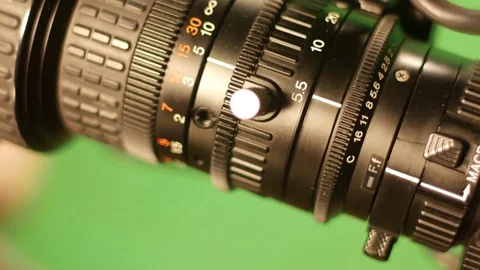 Movement of television camera lens Stock Footage 83598185