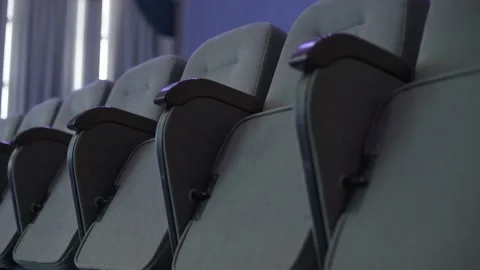 Movement through an empty theater hall Stock Footage 147946444