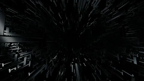 Movement Through a Field of Black Figures, Background, Exclusive, Reflection Stock Footage 269884940