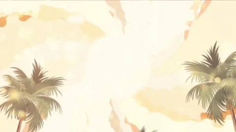 Movement through the palm trees towards the sun. Stock Footage 78976671