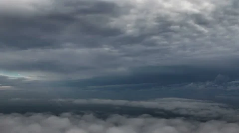 Movement through the storm clouds in the atmosphere of the Earth. 스톡 동영상 58596308