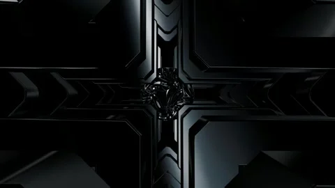Movement Through the Tunnel of Black Figures, Reflection, Background, Exclusive Stock Footage 269929343