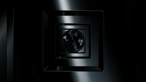 Movement Through the Tunnel of Black Figures, Exclusive, Reflection, Background Stock Footage 269929507