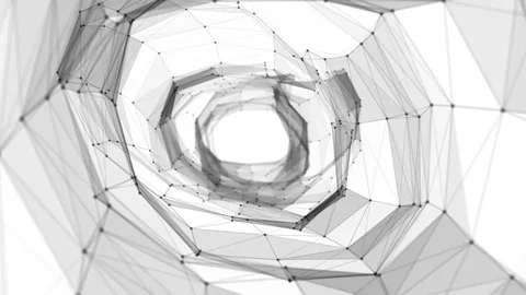 Movement through a tunnel of black particles. 3d rendering. computer graphics. Stock Footage 83059102