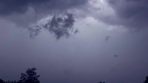 The movement of a thundercloud during a strong hurricane, storm Stock Footage 162174808