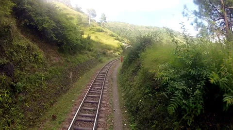 Movement of train in the first person 動画素材 24704505