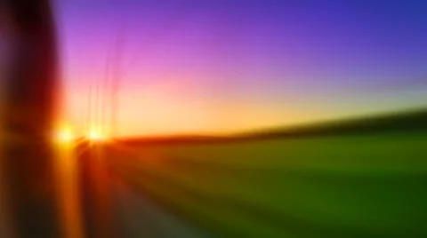 The movement of the train at sunset, seamless loop Stock Footage 68198485